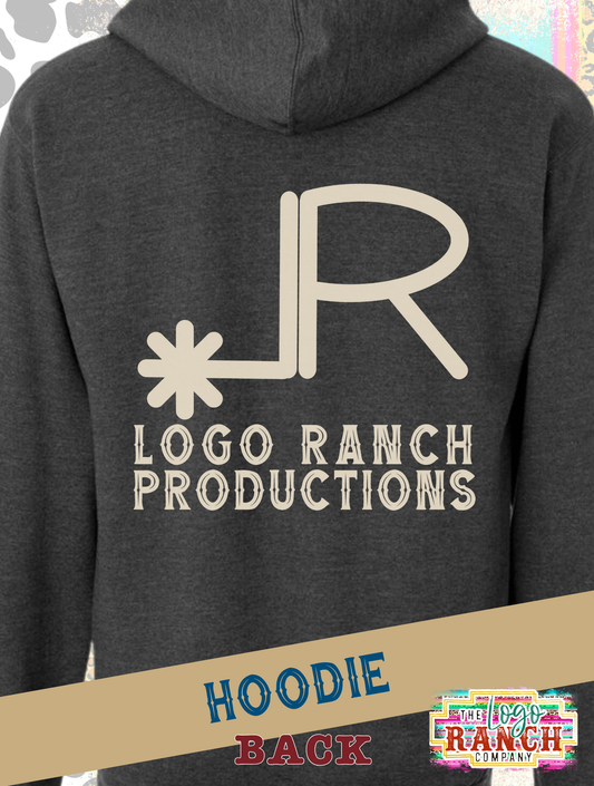 LRP Brand - Charcoal Heather Hoodie - Logo Ranch Productions